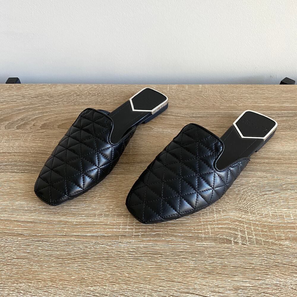 SCHUTZ Black Quilted Flats